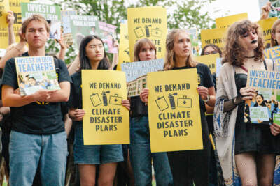 Emma Weber attended a protest in Washington D.C. during September for the reintroduction of the Green New Deal for Public Schools Act. (Heather Chen)