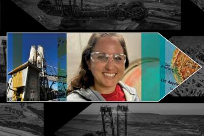 Alana Guzzetta runs Vulcan Materials’ national research lab in San Jose, California. (Peter O'Dowd/Here & Now)