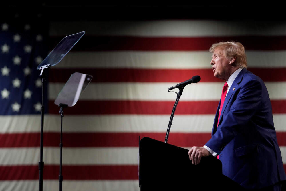 Former President Donald Trump speaks during a rally Sunday, Dec. 17, 2023, in Reno, Nevada. (Godofredo A. Vásquez/AP)