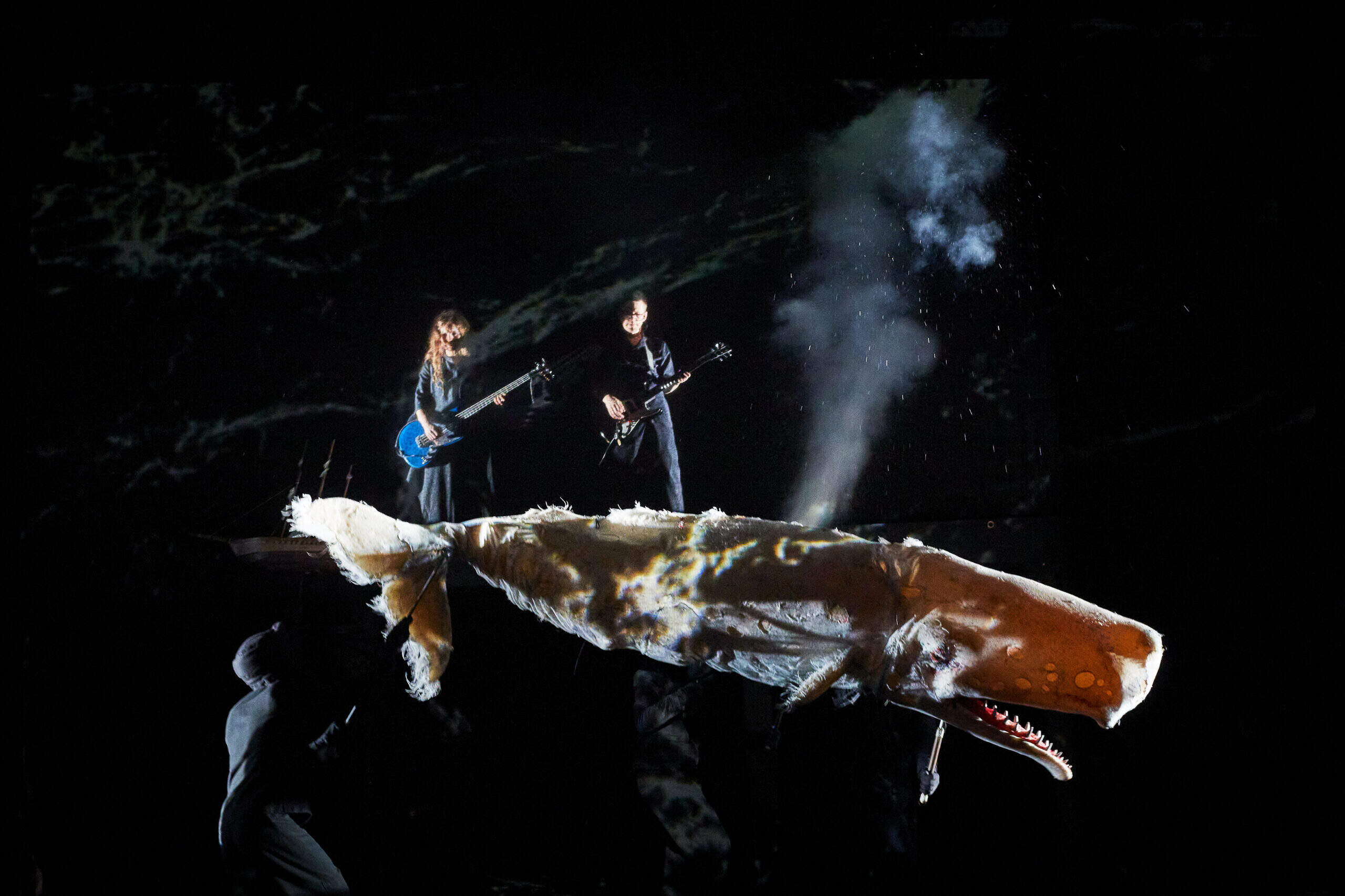 Plexus Polaire performers onstage during a production of &quot;Moby Dick.&quot; (Courtesy Christophe Raynaud de Lage)