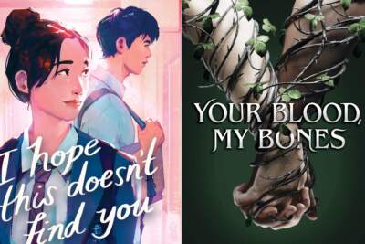 The covers of “Your Blood, My Bones” by Kelly Andrew and “I Hope This Doesn’t Find You” by Ann Liang. (Courtesy)