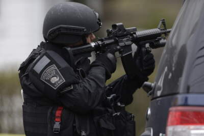Swatting is a false 911 call that elicits an armed police response. (Matt Rourke/AP)