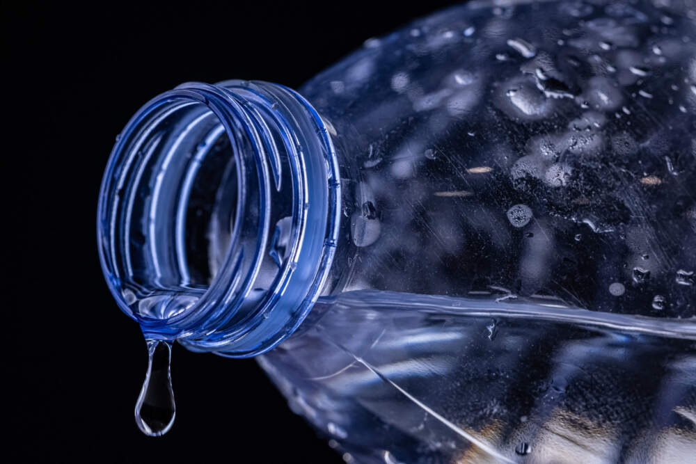 The study revealed that on average, a one-liter bottle of water contains about a quarter million invisible plastic particles, or nanoplastics. (Joel Saget/AFP via Getty Images)