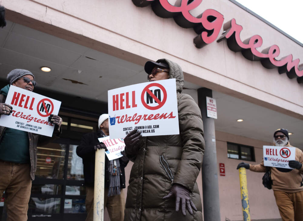 Walgreens is closing it locations at 416 Warren St. in Roxbury, despite protests from local residents and elected officials. (Jonathan Wiggs/The Boston Globe via Getty Images)