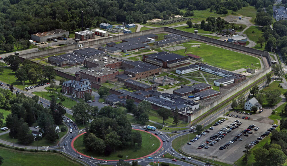 An aerial view of MCI Concord, a medium-security prison. The facility opened in 1878. (David L. Ryan/The Boston Globe via Getty Images)