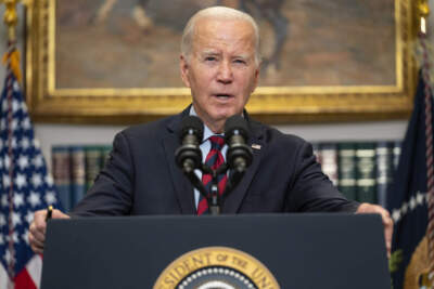 President Joe Biden speaks on student loan debt forgiveness at the White House in October. (Evan Vucci/AP Photo)