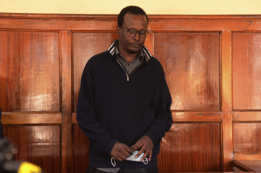 Kevin Adam Kinyanjui Kangethe appears at the Mililani law court in Nairobi, Kenya, on Jan. 31, 2024. (AP)