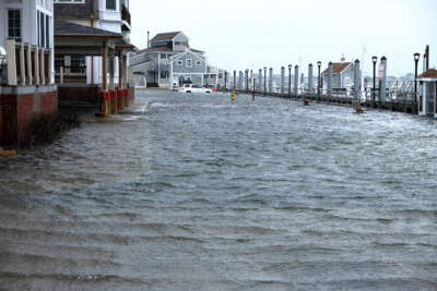 High tide in Scituate during a nor'easter on Feb. 13, 2024 (Patrick Madden/WBUR)