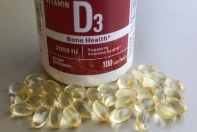Vitamin D tablets on display. (Mark Lennihan/AP Photo)