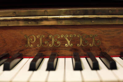 A Pleyel piano is displayed in a piano store, in Paris. (AP Photo/Thibault Camus)