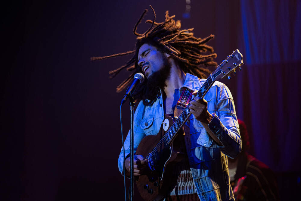 Kingsley Ben-Adir as Bob Marley in &quot;Bob Marley: One Love.&quot; (Courtesy of Paramount Pictures)