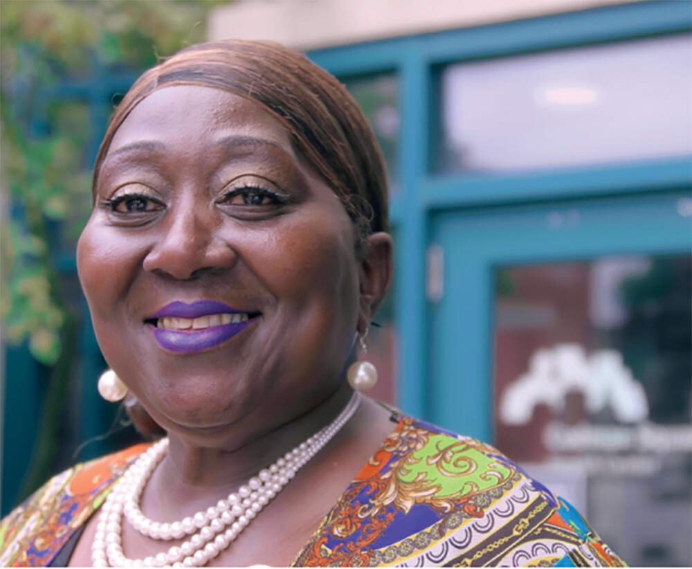 Jo-Ann Winbush, who works at Codman Square Health Center, is highlighted in a new city campaign to encourage residents to get screened for colorectal cancer. (Courtesy of the Boston Public Health Commission via the Dorchester Reporter)
