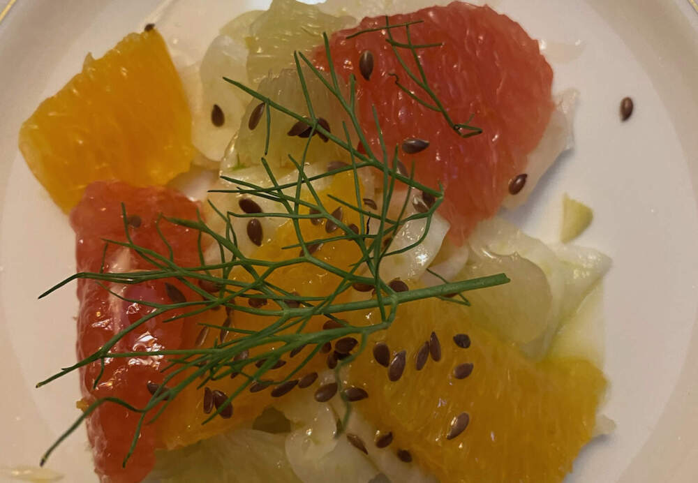 A THC-infused fruit salad from Dinner at Mary's. (Photo courtesy Sam Kanter)