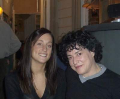 The author (left) and her sister, Liza, at a family gathering in Manhattan, circa 2007. (Courtesy Abby Salois)