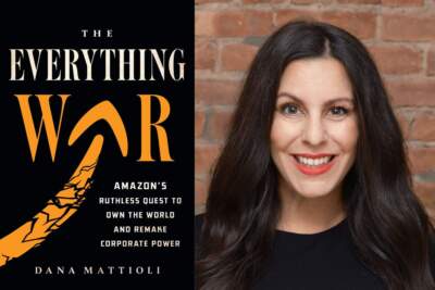 The cover of &quot;The Everything War&quot; and author Dana Mattioli. (Courtesy)
