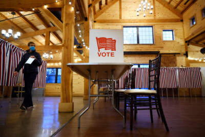 Voters cast their ballots in the New Hampshire presidential primary election at The Barn at Bull Meadow on January 23, 2024 in Concord, New Hampshire. (Chip Somodevilla/Getty Images)