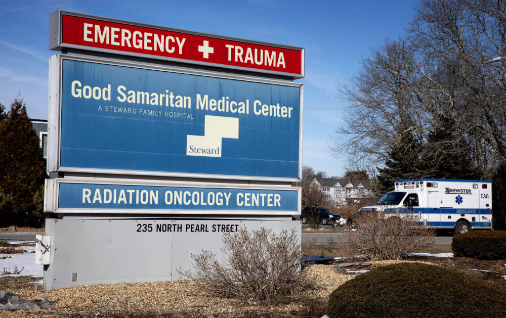 Good Samaritan Medical Center, a Steward hospital in Brockton, Mass. (Robin Lubbock/WBUR)