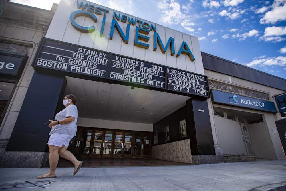 The West Newton Cinema, pictured in 2020. (Jesse Costa/WBUR)