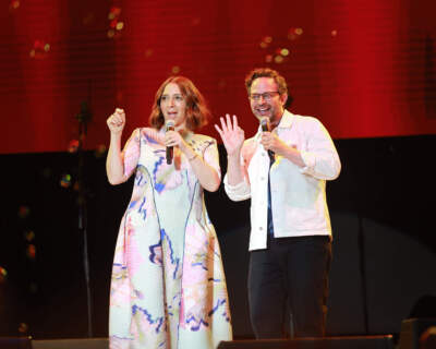 Maya Rudolph and Nick Kroll perform onstage during Netflix is a Joke Festival: Big Mouth Live at The Greek Theatre. (Matt Winkelmeyer/Getty Images for Netflix)